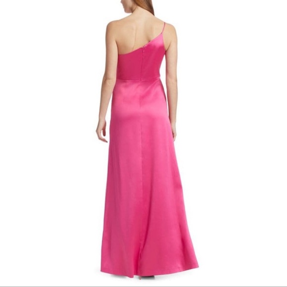 # Likely Cardallino Asymmetrical Fuchsia One Shoulder Strap Gown New With Tag - Picture 15 of 16